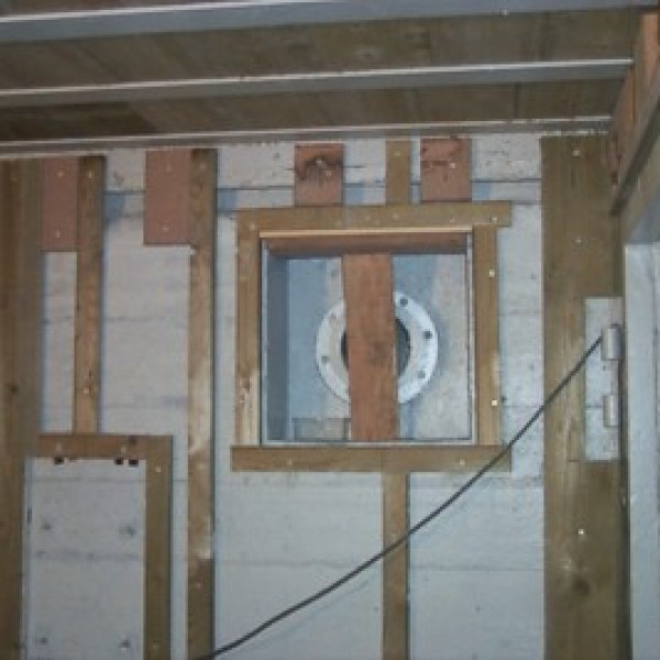 De wand in de Bereitschaftsraum.